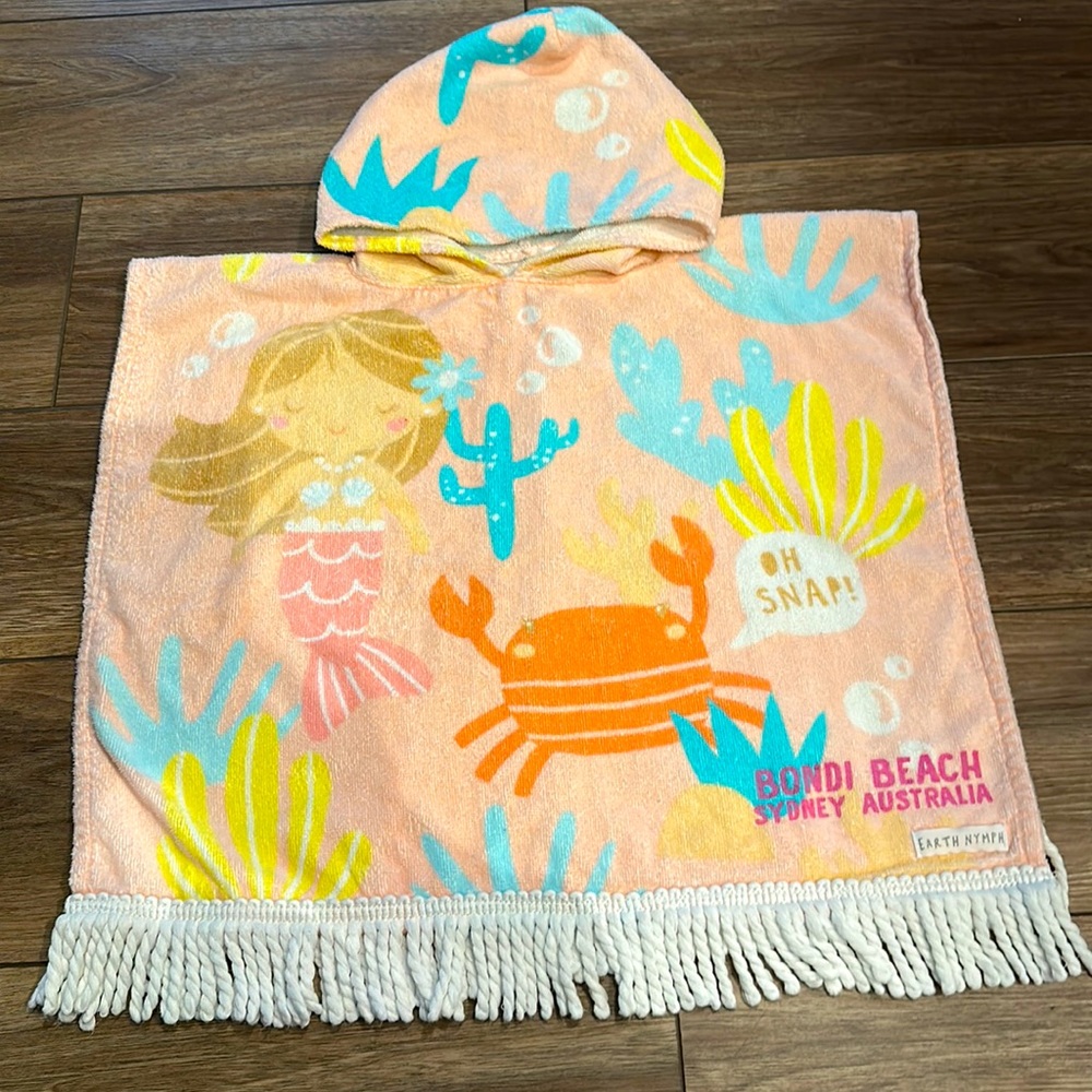 Mermaid hooded beach towel poncho🧜‍♀️